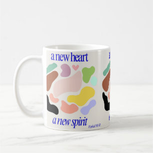 Taza De Café Un nuevo corazón, un nuevo espíritu, un diseño grá