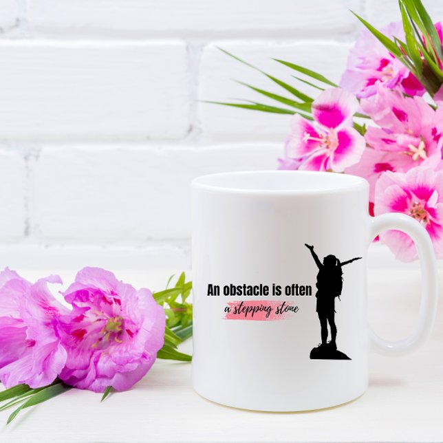 Taza De Café Un obstáculo es a menudo una cita escalonada (Subido por el creador)