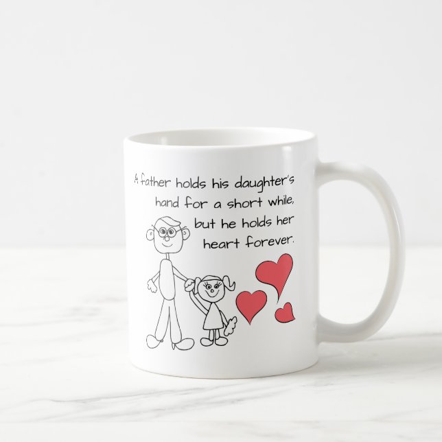 Taza De Café Un padre sostiene la mano de su hija (Derecha)
