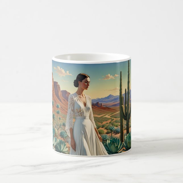 Taza De Café Un paisaje hermoso con un arte espiritual femenino (Centro)