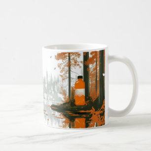 Taza De Café Un paisaje otoñal junto a un lago, similar al arte