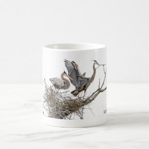 Taza De Café Un par de garzas de gran azul