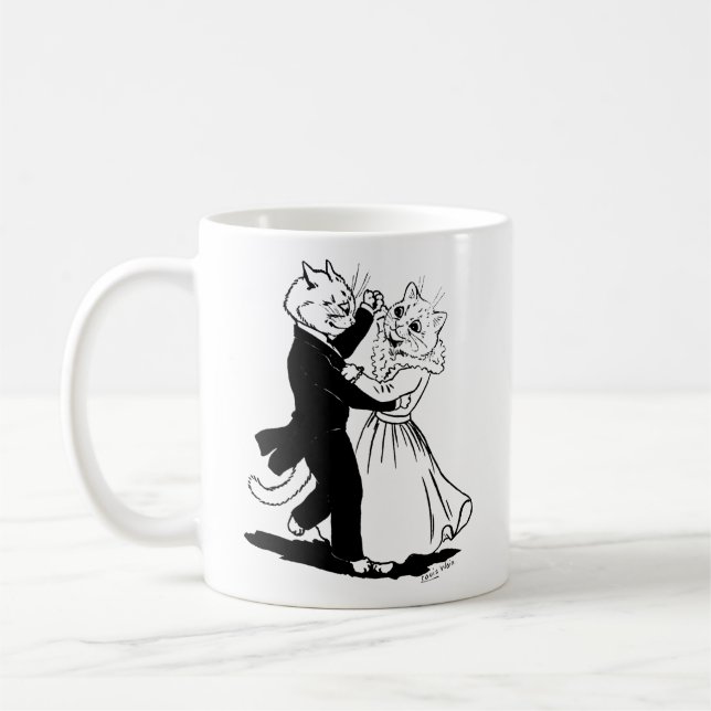 Taza De Café Un par de gatos bailando, Louis Wain (Izquierda)