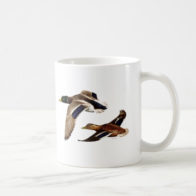 Taza De Café Un par de patos mallardos (Derecha)