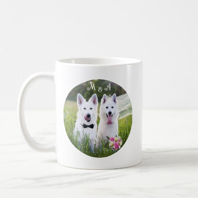 Taza De Café Un par romántico de perros casados (Izquierda)