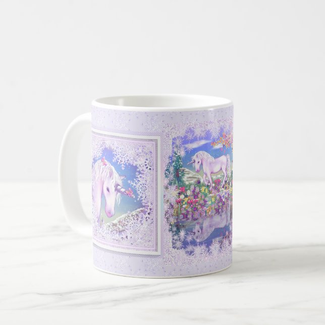 Taza De Café un paraíso púrpura y nieve (Anverso izquierdo)