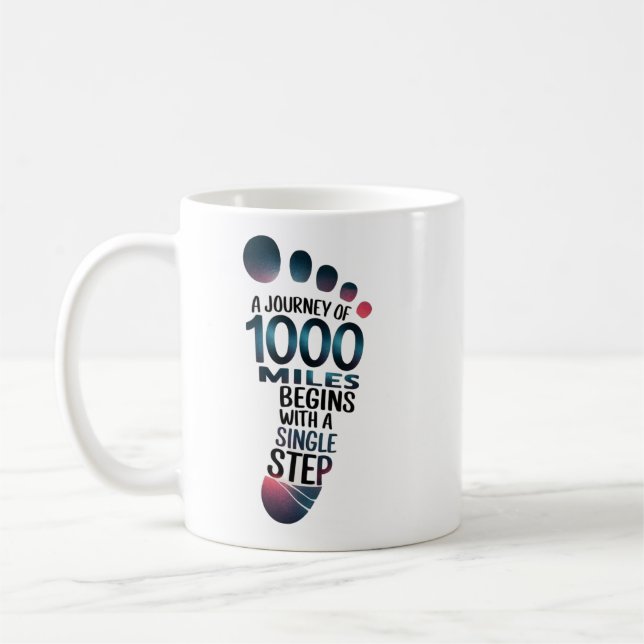 Taza De Café "Un paso a mil millas" (Izquierda)