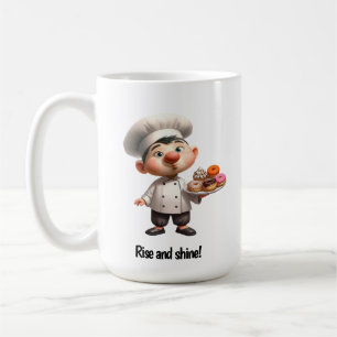 Taza De Café Un pastelero feliz posando para la cámara