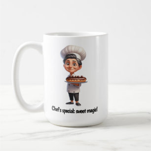 Taza De Café Un pastelero feliz posando para la cámara