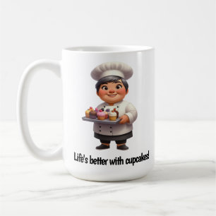 Taza De Café Un pastelero feliz posando para la cámara