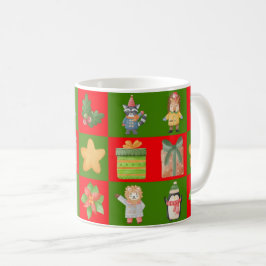 Taza De Café Un patrón con dibujos de Navidades