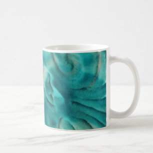 Taza De Café Un patrón giratorio en beige verde azulado y claro