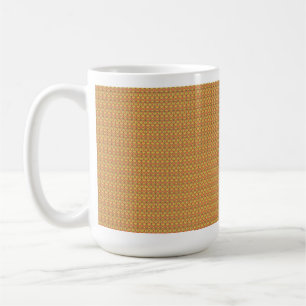 Taza De Café Un patrón simétrico naranja, amarillo y marrón con