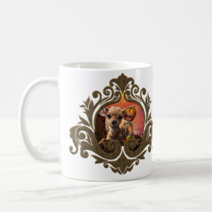 Taza De Café Un pequeño hada y el bonito peón.