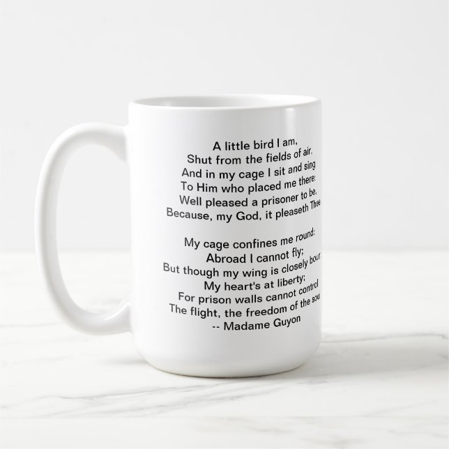 Taza De Café Un pequeño poema del pájaro de señora Guyon (Izquierda)