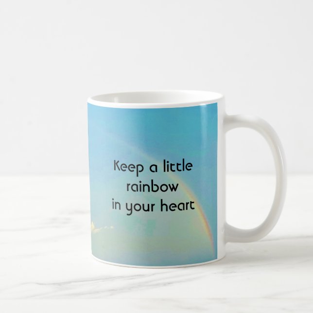Taza De Café Un pequeño tazón de café con arcoiris (Derecha)