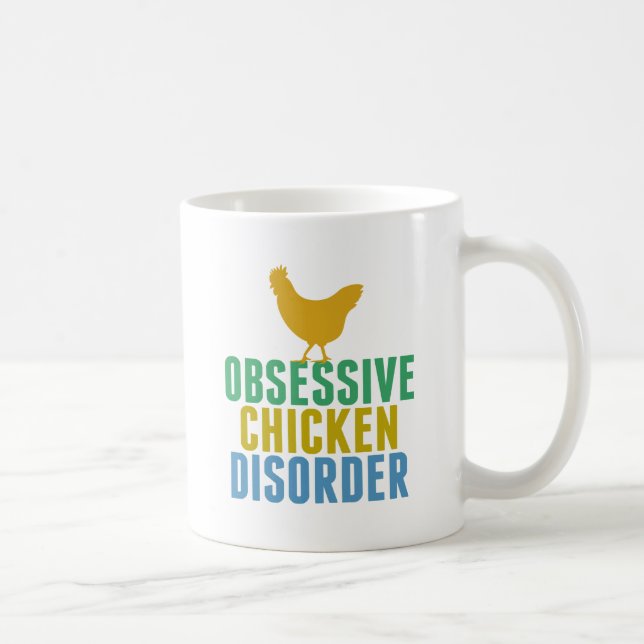 Taza De Café Un pequeño trastorno obsesivo del pollo (Derecha)