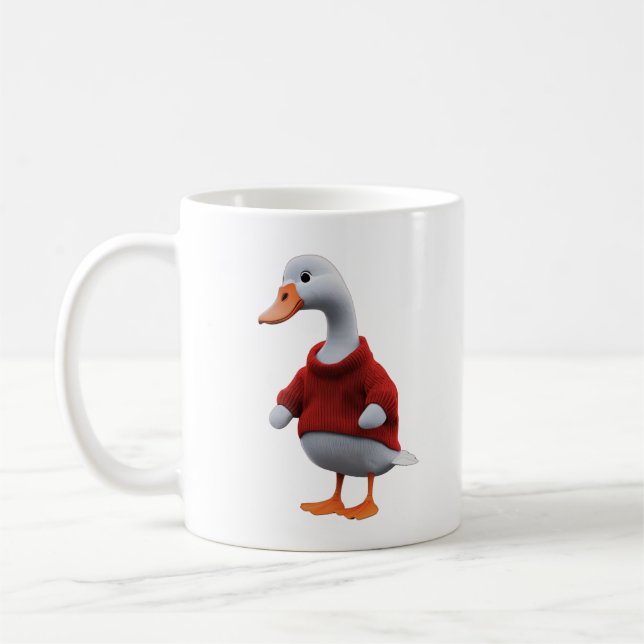 Taza De Café Un pequeño y ganso hombre gracioso Personalizado d (Izquierda)