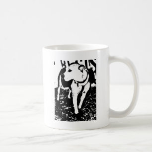 Taza De Café Un perro de perrito mezclado monocromático de