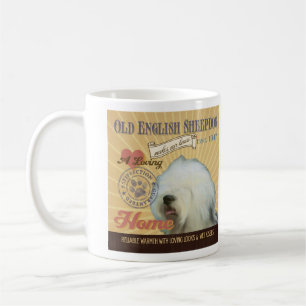 Taza De Café Un perro pastor inglés viejo cariñoso hace nuest