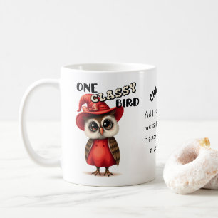 Taza De Café Un personalizado de regalo de un pájaro con clase 