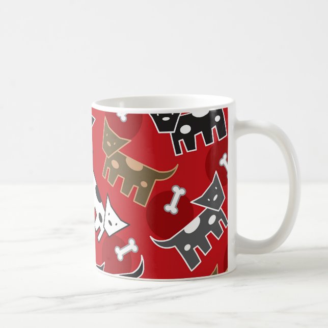 Taza De Café Un Personalizado divertido encontró perros con per (Derecha)