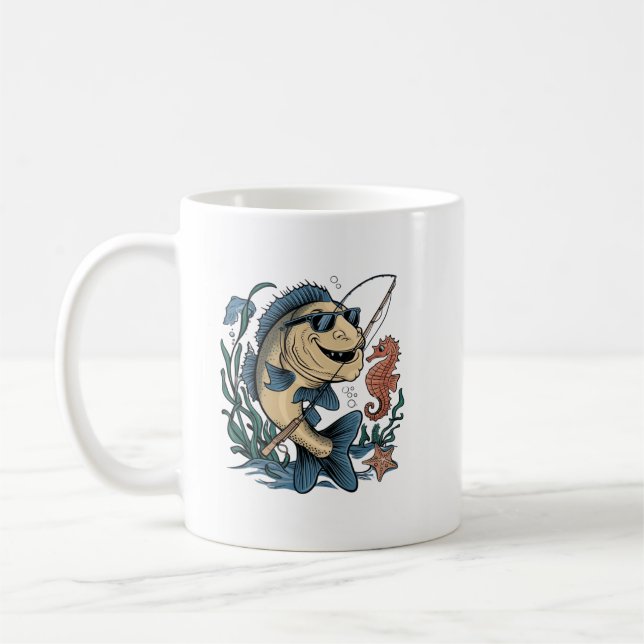 Taza De Café un pez sonriente (Izquierda)
