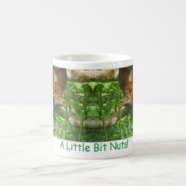 Taza De Café "Un poco de nueces", ardillas rojas boca abajo.