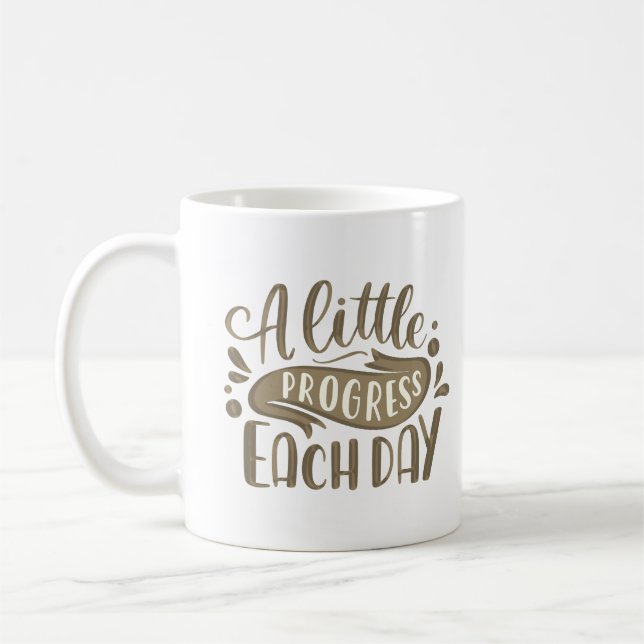 Taza De Café un poco de progreso cada día (Izquierda)