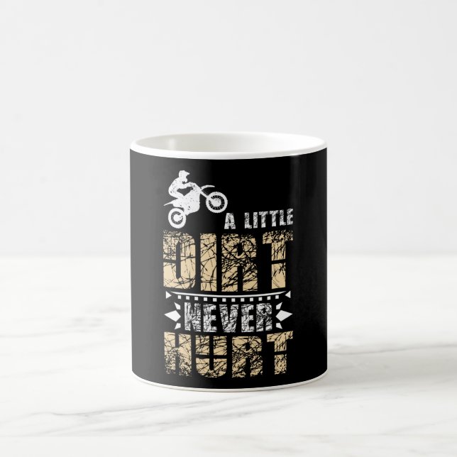 Taza De Café Un poco de suciedad nunca duele la bicicleta de mo (Centro)
