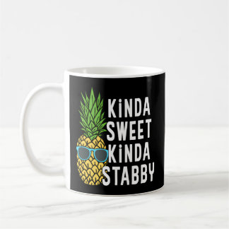 Taza De Café Un poco dulce, un poco de Novedad Stabby, Punny