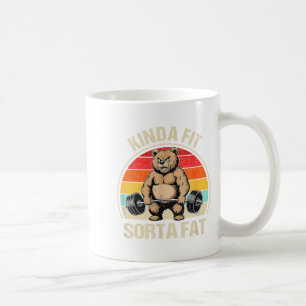 Taza De Café Un Poco En Forma Algo Gordo Osito Divertido Levant