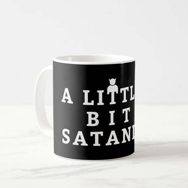 Taza De Café Un poco satánico - Sarcástico Witty Pun (Anverso izquierdo)