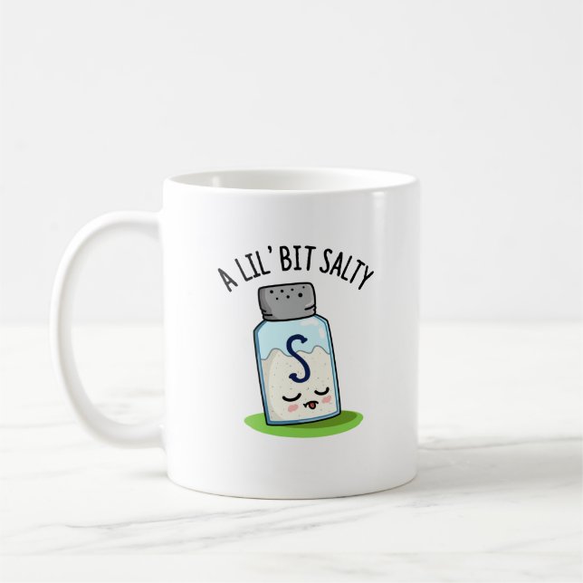 Taza De Café Un poquito salado Gracioso Salt Shaker Pun (Izquierda)
