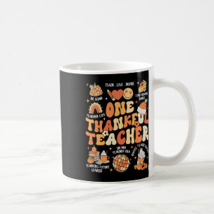 Taza De Café Un profesor de Acción de Gracias, profesor agradec