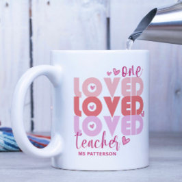 Taza De Café Un profesor de amor Rosa Nombre personalizado mode