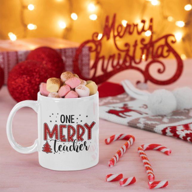 Taza De Café Un profesor de merry Navidades personalizados (Subido por el creador)
