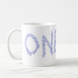 Taza De Café Un purpurina azul niño moderno de primer cumpleaño