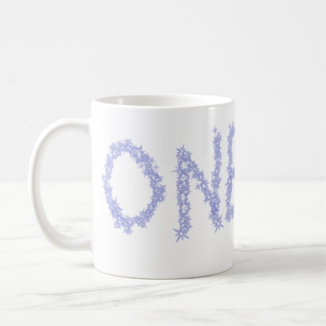 Taza De Café Un purpurina azul niño moderno de primer cumpleaño (Izquierda)