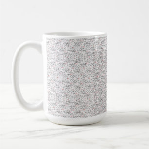 Taza De Café Un refinado motivo floral en blanco y gris, presen