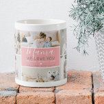 Taza De Café Un regalo de Collage de fotos de mamá moderna y su<br><div class="desc">¡Celebra a tu mamá con nuestro "Mama" manuscrito de guión! Esta taza, disponible en una plétora de colores, muestra una mezcla única de arte y sentimiento, ofreciendo un mensaje alentador de ti y tus hermanos. Con sólo unos cuantos clics, puedes subir 10 de tus fotos más queridas y llenar el...</div>