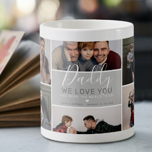 Taza De Café Un regalo de Collage de fotos para papi moderno