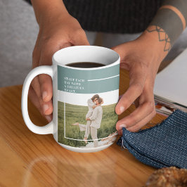 Taza De Café Un regalo encantador para la familia verde fotográ