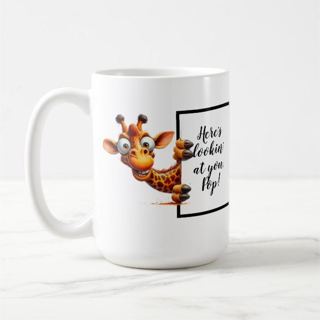 Taza De Café Un regalo gracioso de papá con una divertida y pec (Izquierda)
