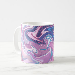 Taza De Café Un resumen tranquilizador sumerge en rosa y azul p