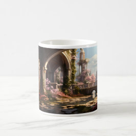 Taza De Café Un río pequeño en un edificio abandonado