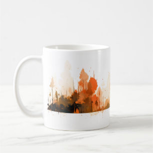 Taza De Café Un Simple Bosque En Cepillo