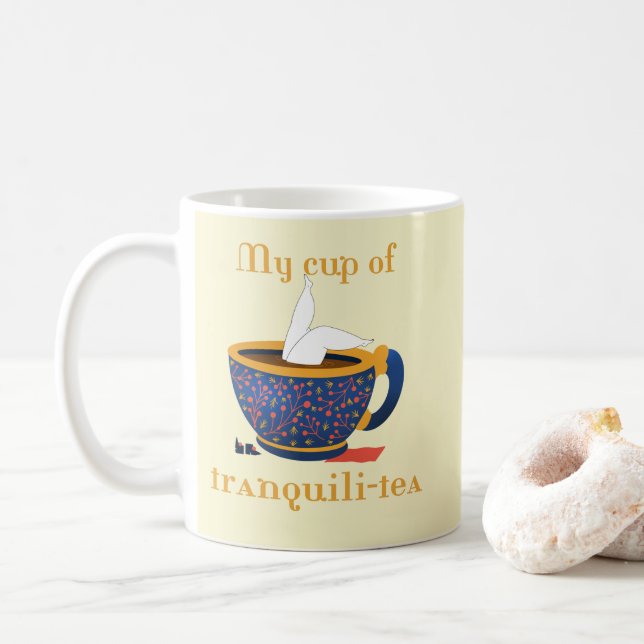 Taza De Café Un té divertido  (Con donut)