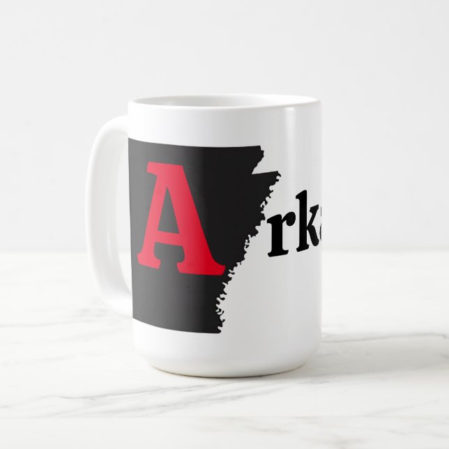 Taza De Café Un texto rojo irregular (Anverso izquierdo)