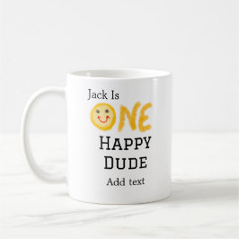 Taza De Café Un tipo feliz 1er feliz cumpleaños sonriente amari